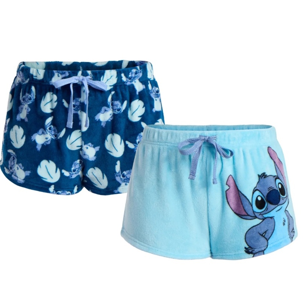 Disney Women's Stitch Minky Sleep Shorts, 2-Pack